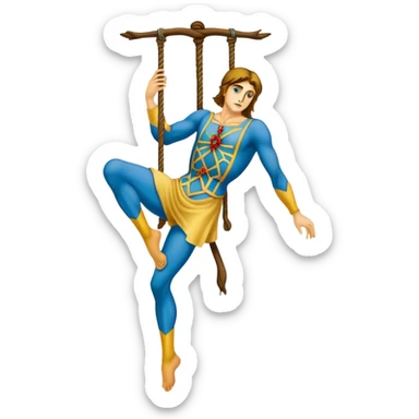 The hanged man Tarot Card sticker