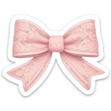 light pink lace bow sticker