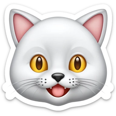 Аниме кота белого цвета накрывают одеялом sticker