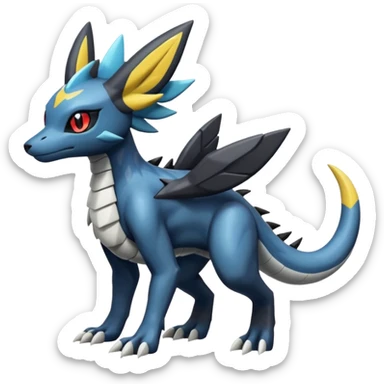 Salandit-Dialga-Umbreon-Silvally-fusion (full body) sticker