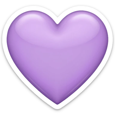 A light purple heart emoji that has the same shape as a normal heart emoji sticker