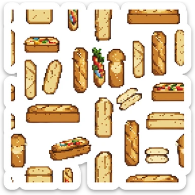 baguette bread loaf sticker