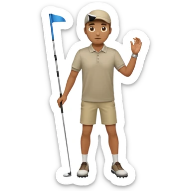 man playing golf fuul body sticker