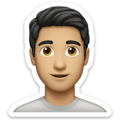 brazilian-white-guy-straight-black-hair sticker