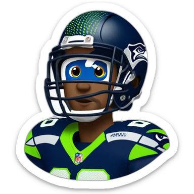 seahawks fan male sticker
