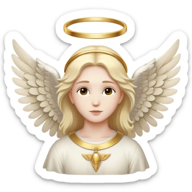 guardian angel with wings and halo from bible sticker