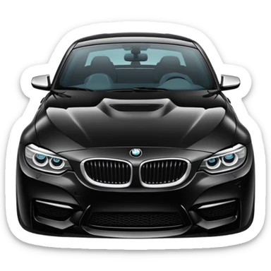 Black bmw car sticker