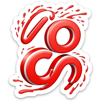 Bold red number 10000 with energetic double underlines like the 100 emoji, vibrant and dynamic design conveying extreme approval and excitement sticker