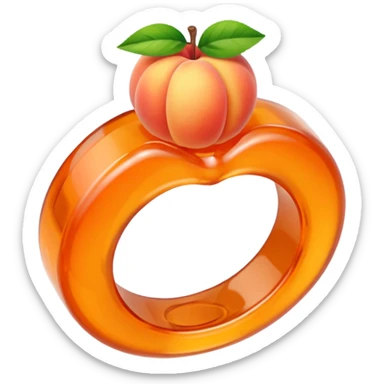 peach gummies ring sticker