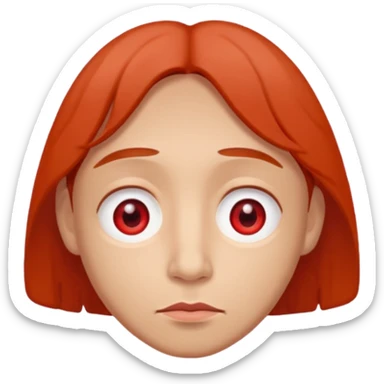 Dude that's real high with red eyes droopy eyes cheeks and Chong style sticker