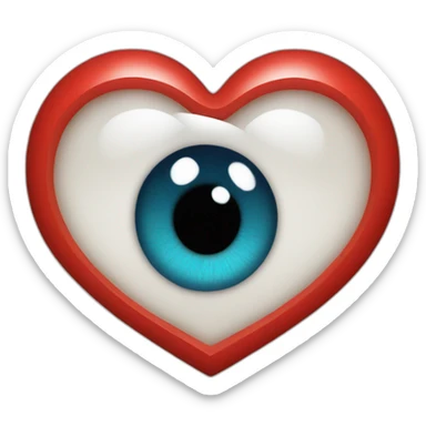 Heart evil eye  sticker