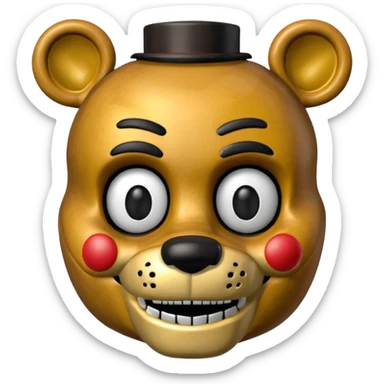 Freddy fnaf mask sticker