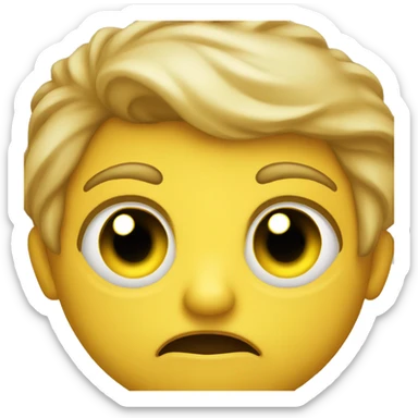 regular yellow emoji side eyeing with disgust sticker