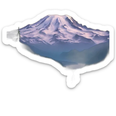 Snowy-mountain-mt-mount-rainier-dawn sticker