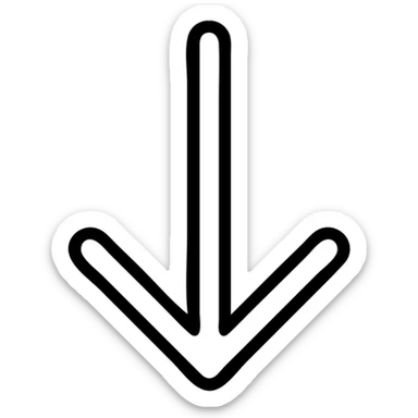 down arrow icon, clean and simple, suitable for UI, no text sticker