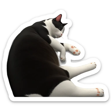 peaceful cat napping softly sticker