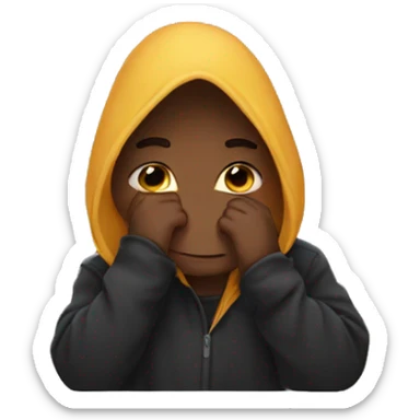 Hiding face emoji  sticker