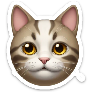Cat raising an eyebrow dramatically  sticker