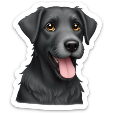 black gray terrier lab scruffy sticker