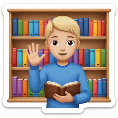 enfant range livre sticker