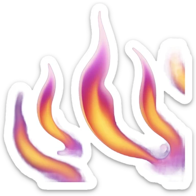 Purple flame emoji  sticker