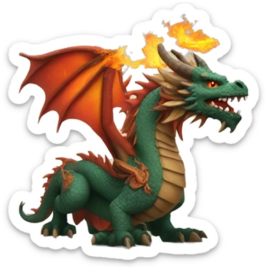 Fire Dragon God sticker