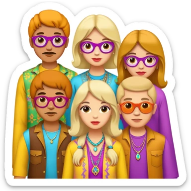 1960's Hippies sticker