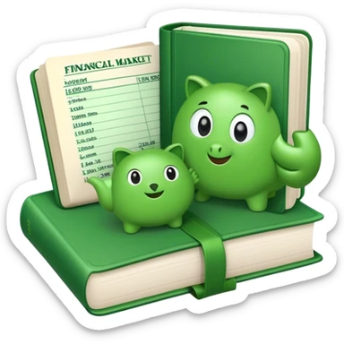 green books guides about stock market sticker