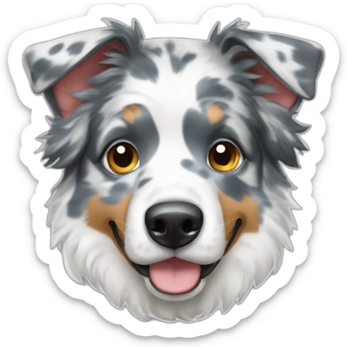 Berger australien dog bleu merle sticker
