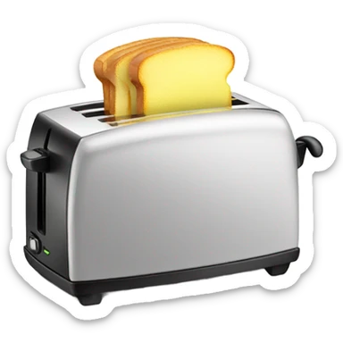 A toaster toasting a lemon  sticker