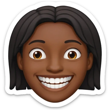 Black smileing sticker