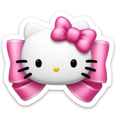hello kitty bow sticker