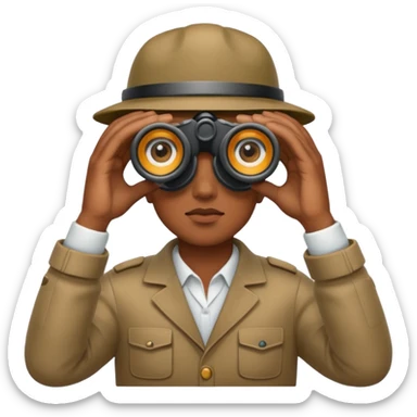 on the lookout binoculars sticker