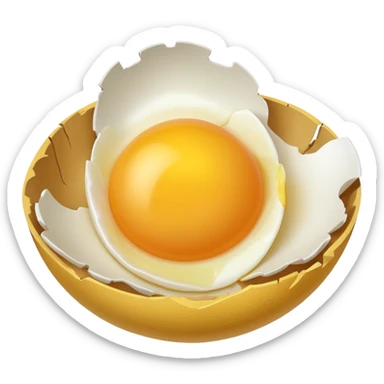 cracked egg sticker