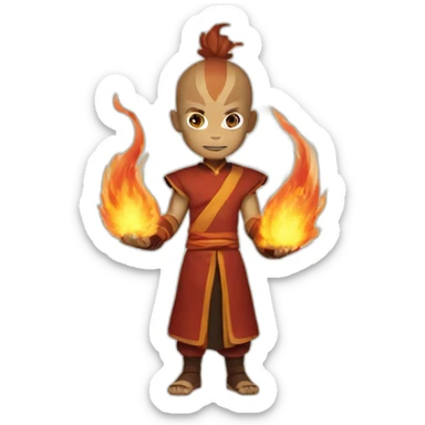 Firebender from Avatar the last airbender sticker