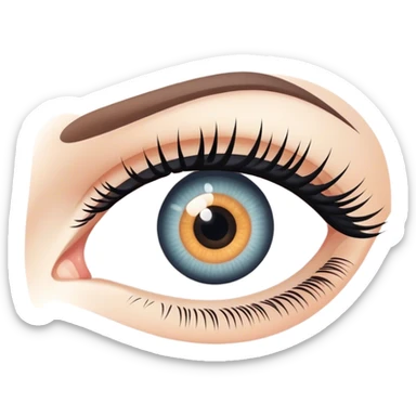 Eye with eyelashes  sticker