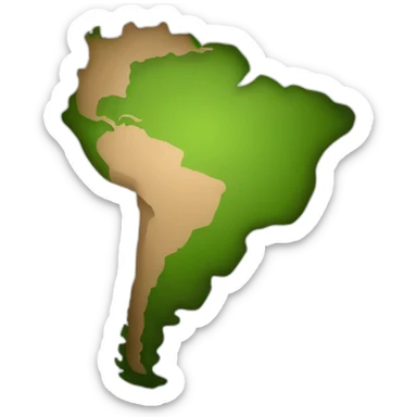 South America map sticker