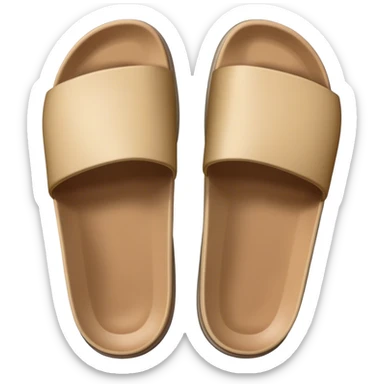 single empty open toe male light tan slide sticker