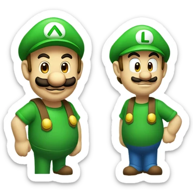 Mario and Luigi  sticker