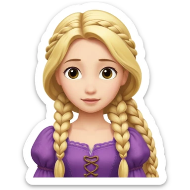 emote rapunzel di kepang  sticker