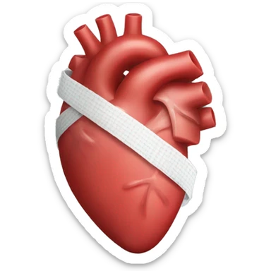  human heart with bandage sticker