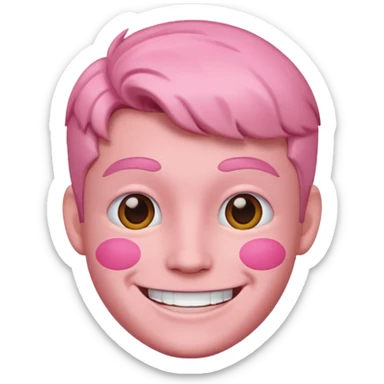 Barbie doll Ken Head pink  sticker