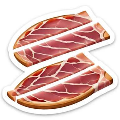 fette di prosciutto crudo affumicato (Parma Ham) sticker