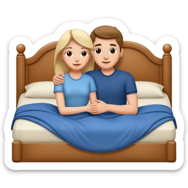 Naked couple on bed sticker