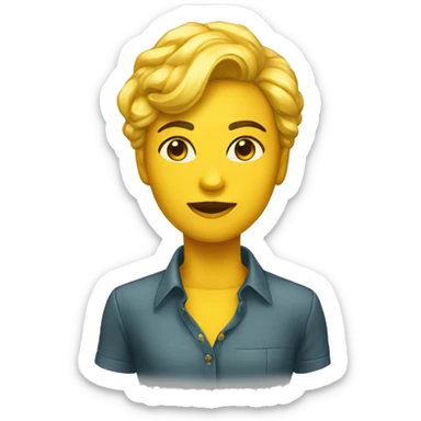 Moça de vestido amarelo sticker