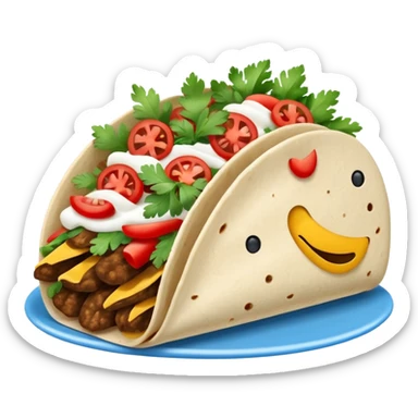 Emoji tacos bleu blanc rouge sticker