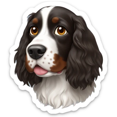 Tri colored Springer spaniel sticker