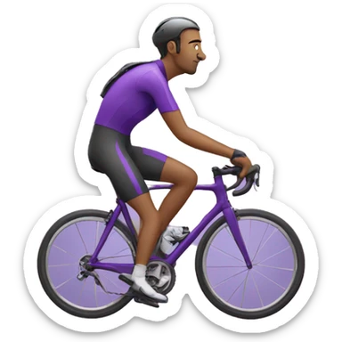 cycliste qui aime violet sticker