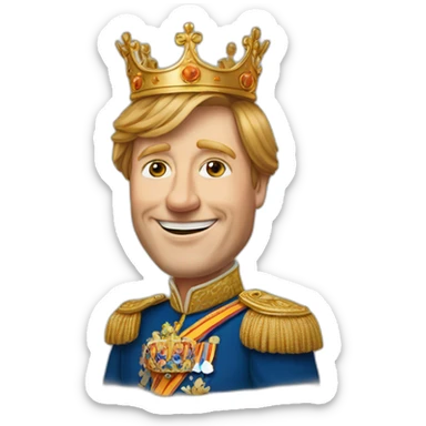 King Willem Alexander from The Netherlands sticker