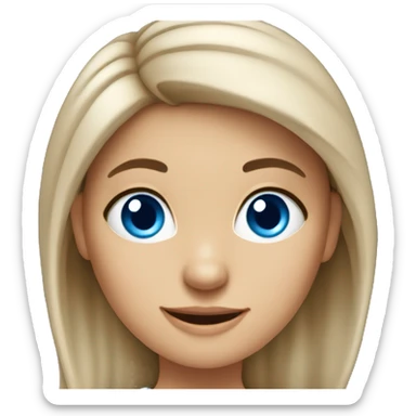 Cute Brunette Kindergarten Teacher with Blue Eyes sticker